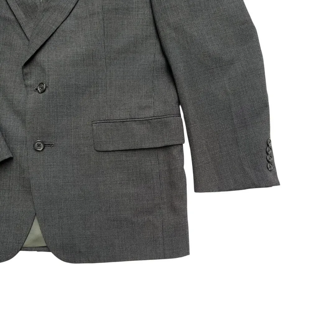 Vintage Ivy Prep Gray Wool Blazer Jacket Sport Coat 2 Button Single Vent 41R